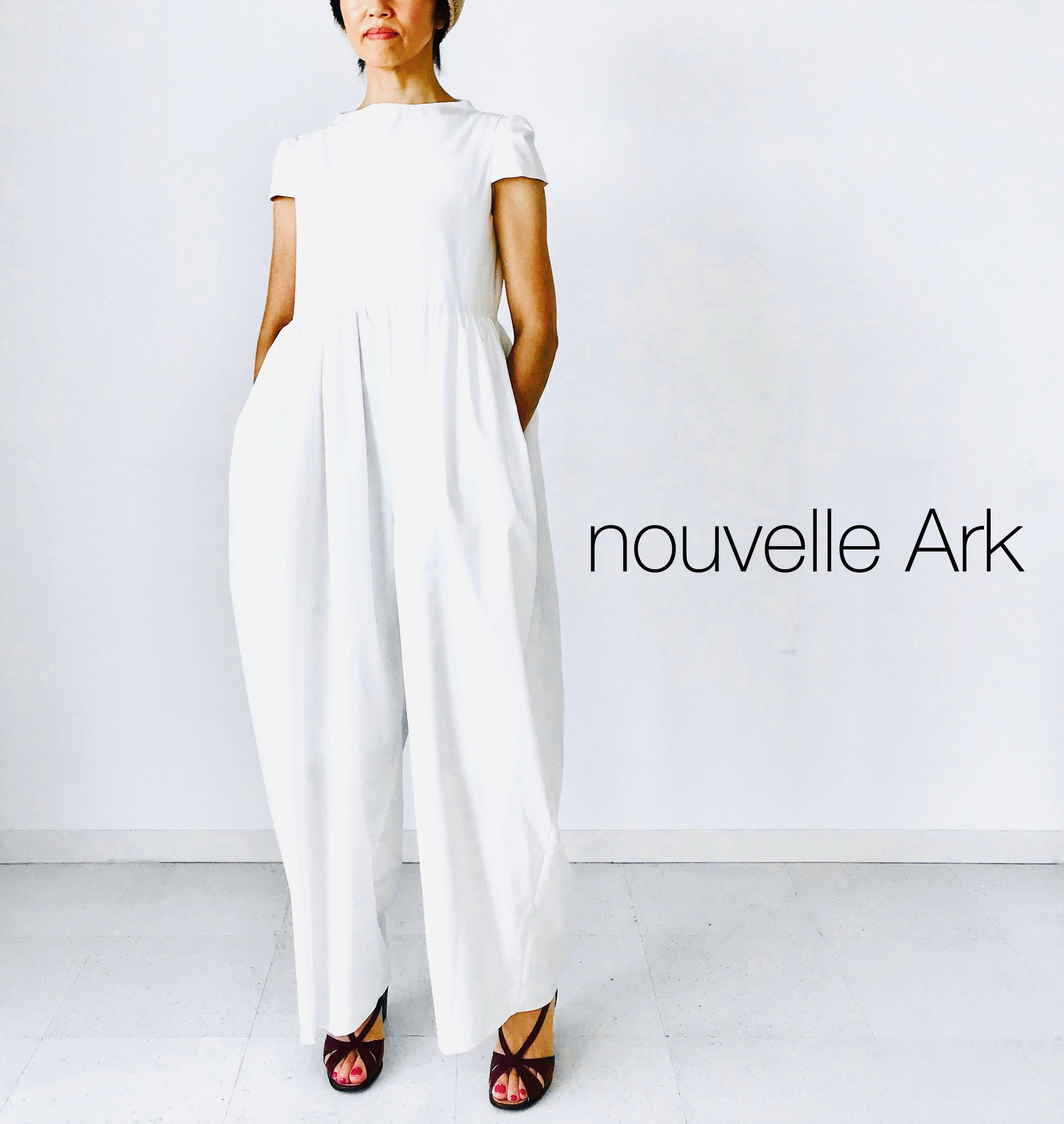 レディス【ladies】 TC素材　オールインワン　ロンパース　ロングワンピース