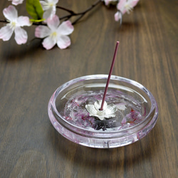 銀舞皿香立　五弁桜（ピンク） 2枚目の画像