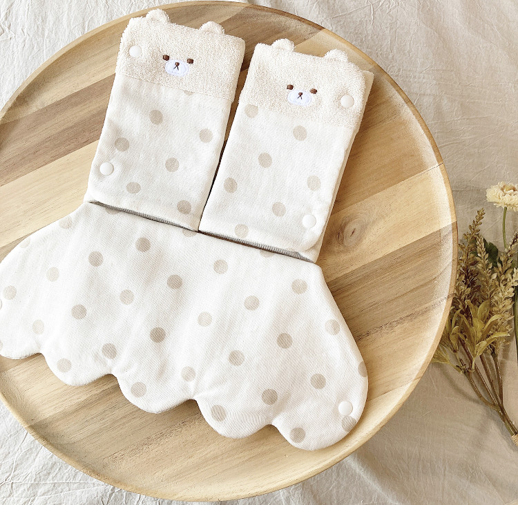 抱っこ紐用よだれカバー♪ミモザフェイスくまちゃん柄 抱っこ紐カバー