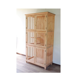 猫ちゃん用 3階建てケージ アンティークマホガニー塗装 その他