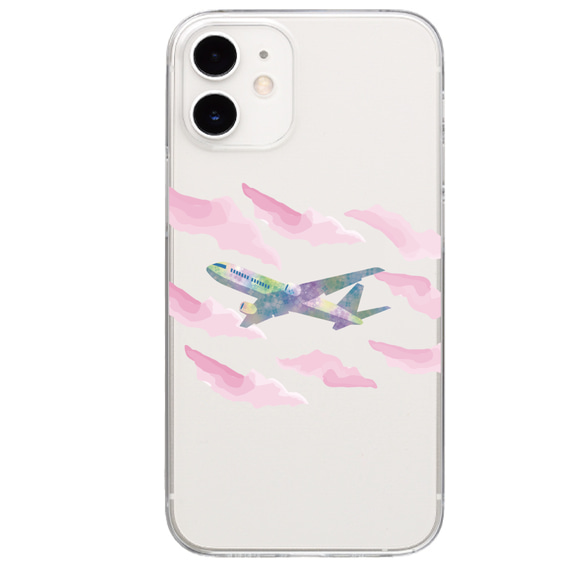 花柄 飛行機 スマホケース iPhone13 iPhone12 Galaxy Xperia ほぼ 全機種対応 3枚目の画像