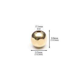 14KGF スクエアビーズ 4mm【3コ販売】(14K-437BZ 3枚目の画像