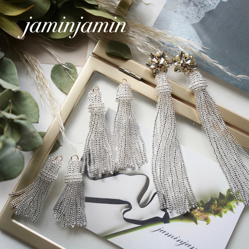 015 ビジューパールフラワービーズタッセル 結婚式 花嫁