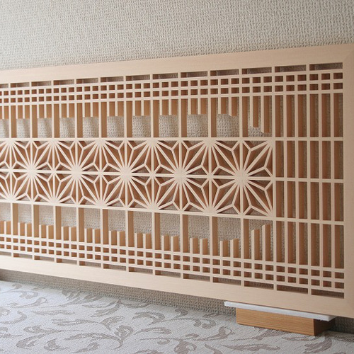 組子欄間調インテリア小壁用 【角麻帯】 組子細工 本格的な組子