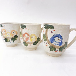 【清水焼】繋がるふくろうマグカップ （1羽） 4枚目の画像