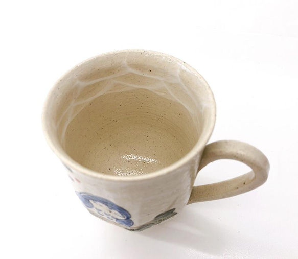 【清水焼】繋がるふくろうマグカップ （1羽） 3枚目の画像