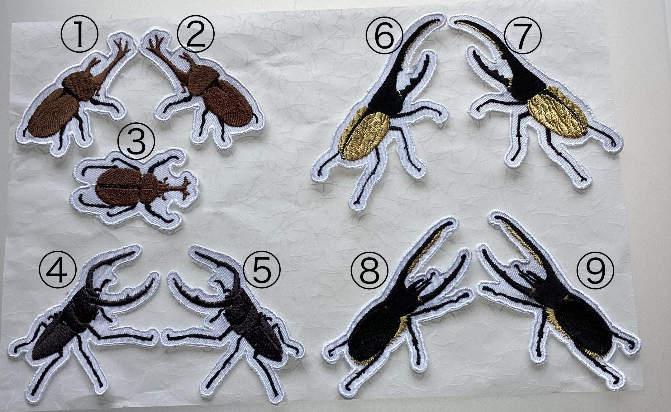 ゆかん【42】心をつかむ！クワガタワッペン　/　昆虫　お名前　カブトムシ