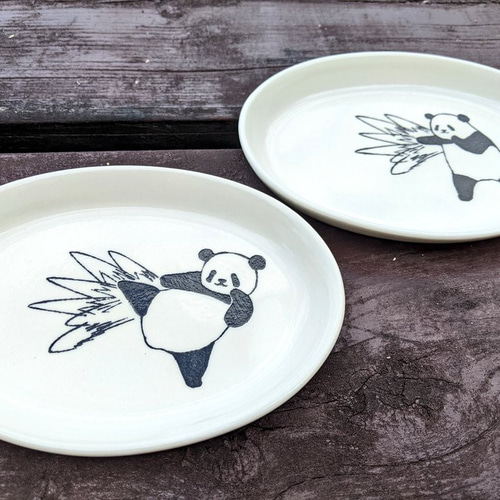 楕円皿(シュバババババ) 中皿 丸山陶房（桑原純) パンダの食器屋 通販