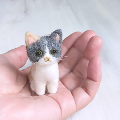 ◾羊毛フェルト「小さな子猫」サイズ・仕様でうちの子オーダー！お手軽