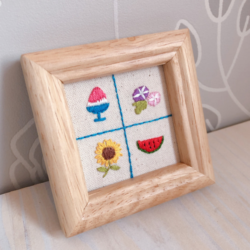 哲*直様 フレーム　ハンドメイド　手刺繍 哲*直様 フレーム ハンドメイド 手刺繍