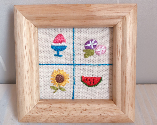 哲*直様 フレーム　ハンドメイド　手刺繍 哲*直様 フレーム ハンドメイド 手刺繍