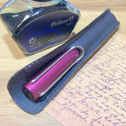 本革万年筆ケース LAMY サファリ/アルスター用 ブラック 選べる