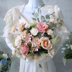 残り一点❣️アーティファシャルフラワーブーケ 結婚式ブーケ グリーンブーケ ブーケ アーティシャルフラワー（造花） ブーケ のおすすめ人気通販｜Creema