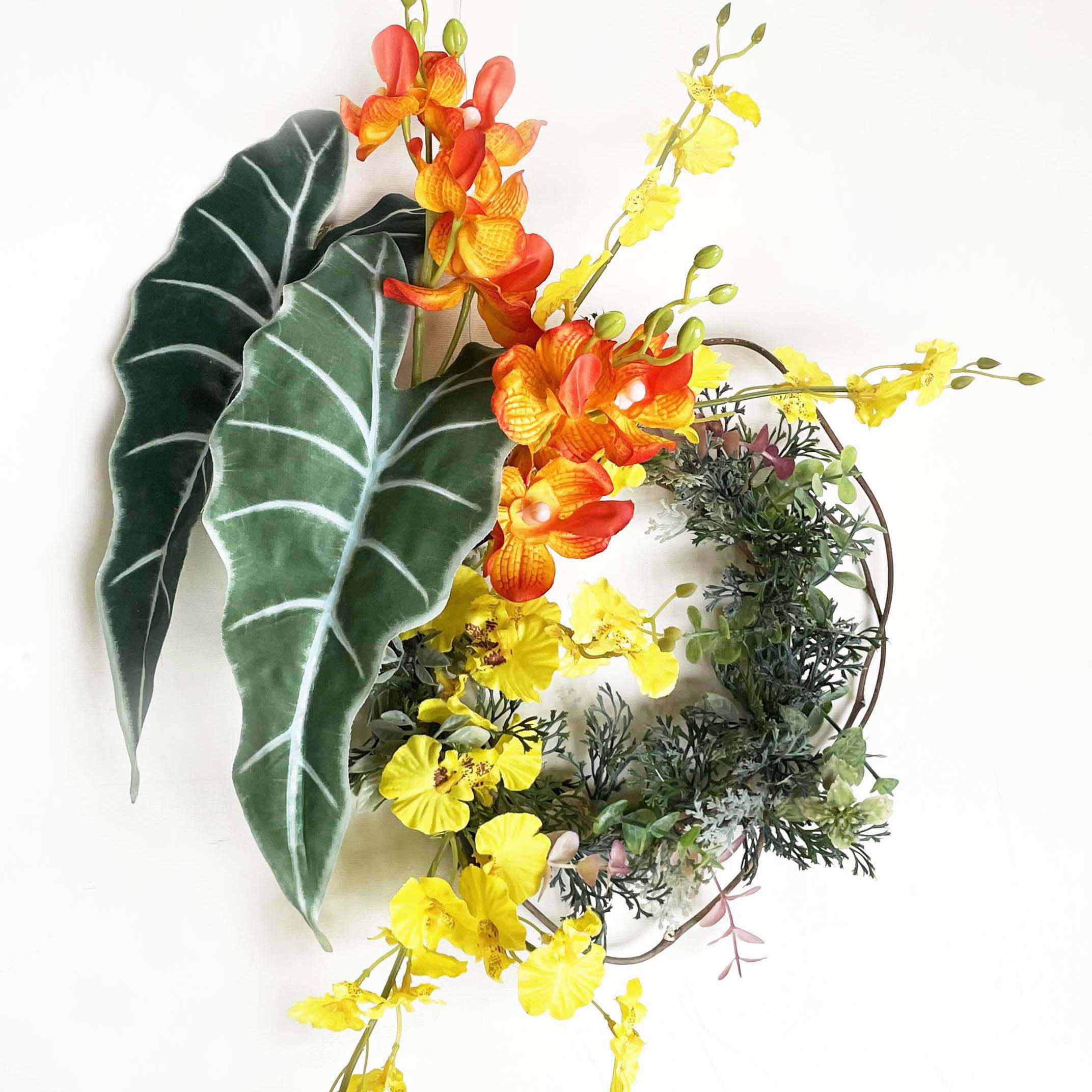 グリーンリース　オンシジウムの リース スワッグ  susw-02  送料無料