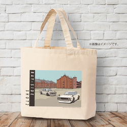 GT-Rさま専用二長町本社神輿鉢巻リメイクトートバッグ＆小銭入れ トートバッグ 横浜イラスト「BAY-SIDE SHOT! 2」（赤レンガ倉庫