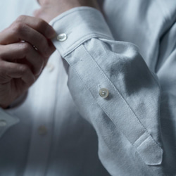 【L】【プレミアム】Linen Shirt ドレスシャツ 高密度 ツイル / ホワイト t035i-wht3-l 8枚目の画像