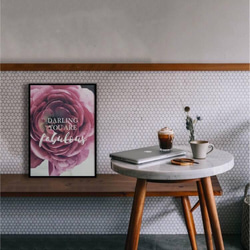 ポスター【fabulous】インテリア デザイン アート フラワー 名言 格言 偉人 海外 花 花柄 ピンク パープル 4枚目の画像