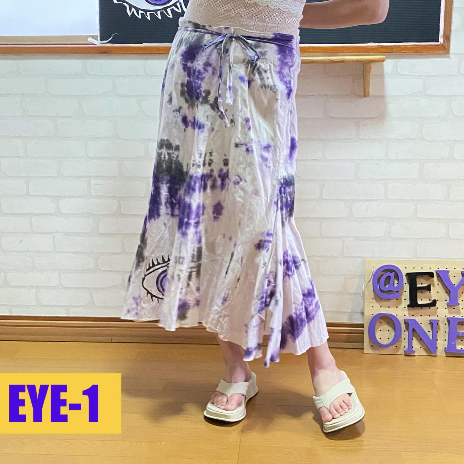 タイダイ ロゴ入フレアスカート【送料無料】［EYE1]