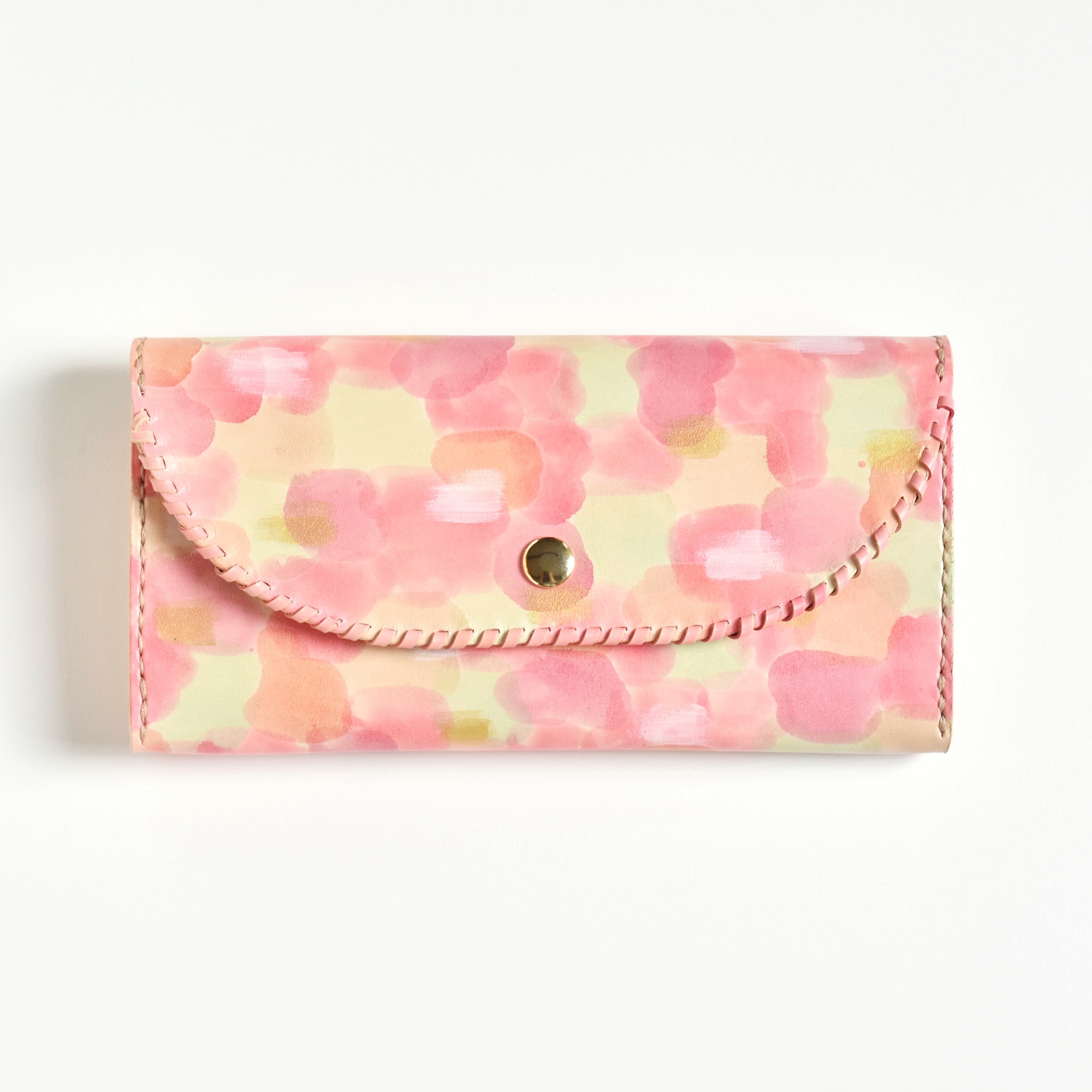 手染めの革財布 「キャンディ（三つ折り長財布）」