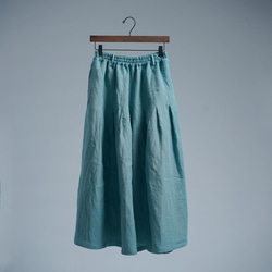 【見習い製作】Linen Pants 袴(はかま)パンツ / 白群(びゃくぐん) b002h-byg2 9枚目の画像