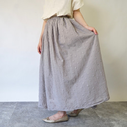 夏季長裙/圓點灰色/遠州紡織 第6張的照片