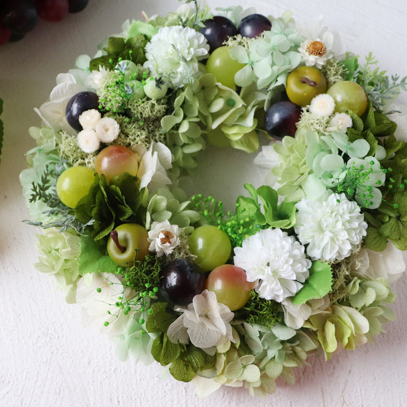 再販×9 リース マスカット グリーン 2枚目の画像