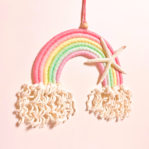 トロピカル・レインボーとスターフィッシュのハワイアンなマクラメ