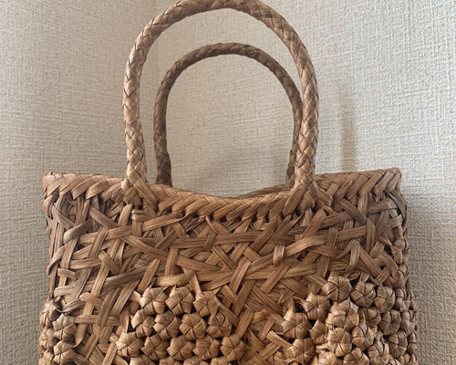 山葡萄 山葡萄籠バッグ 手作り 山葡萄かごバッグ 内布あり 乱れ編み