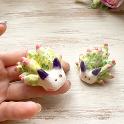 【ハルナさま 専用】ホホベニモウミウシ 金彩/陶器のウミウシ 2枚目の画像