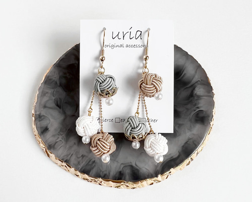 ゆあ★水引ピアス＆イヤリング 51点 Newカラー追加】⌘かけ玉⌘ 水引アクセサリー 水引ピアス 水引