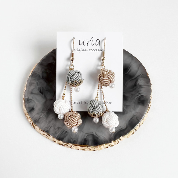 ゆあ★水引ピアス＆イヤリング 51点 水引ピアス/イヤリング | turtle - ♯000 BLACK KOGEI