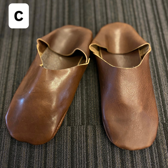 【受注制作】栃木レザーのバブーシュ【全４色】 9枚目の画像