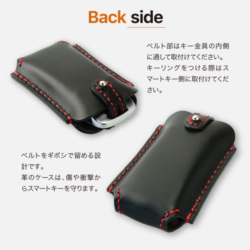 Audi レザーキーケース グレー 箱付き アウディ スマートキーケース 本革 レザー キーカバー