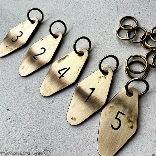 ナンバー・キーホルダー ＊ モーテル・キータグ [セミオーダー