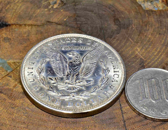 ビンテージ銀貨　モルガンダラーで作ったバングル 5枚目の画像