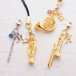 一番人気！【チャーム】ミニチュア楽器と選べる誕生石・イニシャルのチャーム 9枚目の画像