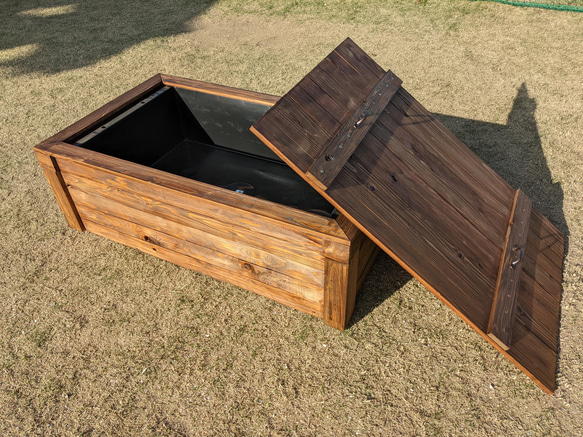 60㍑タイプ　ビオトープ　メダカ・金魚　他　飼育セット　トロ舟カバー　トロ舟付 