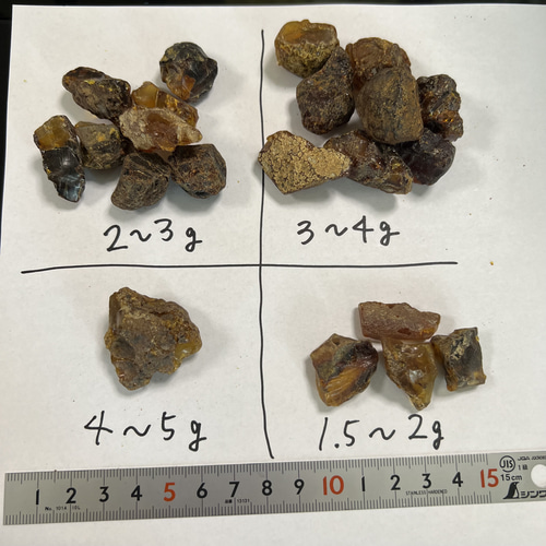 琥珀サイズ3g〜4g未満 ☆簡易版☆琥珀磨きセット【ドミニカ産】 キット