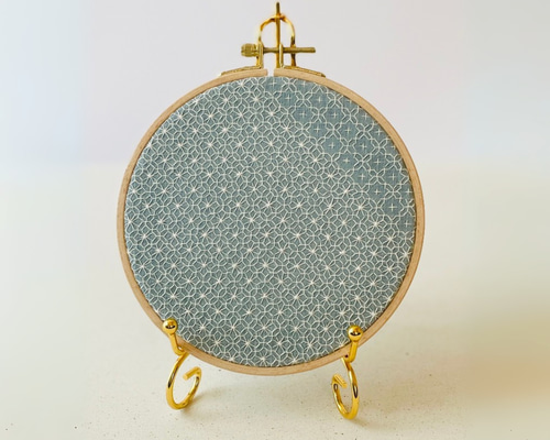 レースのような繊細な刺し子の刺繍枠 タペストリー・壁掛け nuu.ne