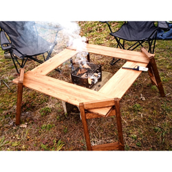 天板ヒノキストレートテーブル　キャンプテーブル　アイアンバー付　在庫品 天板ヒノキストレートテーブル キャンプテーブル アイアンバー付 在庫