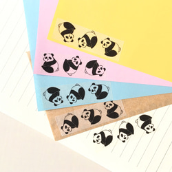 パンダのマスキングテープ 15mm幅 手帳デコ ラッピング マステ 動物 グッズ panda 雑貨 かわいい おしゃれ 6枚目の画像