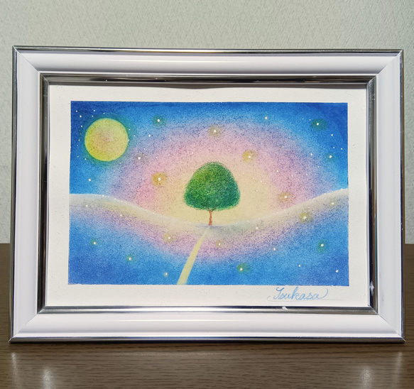 パステルアート 夜の帳と希望の木 パステル画原画 絵画 T's Arts 通販