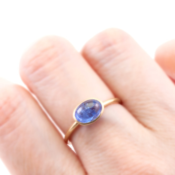 K18 Tanzanite ring / Cabochon 5枚目の画像