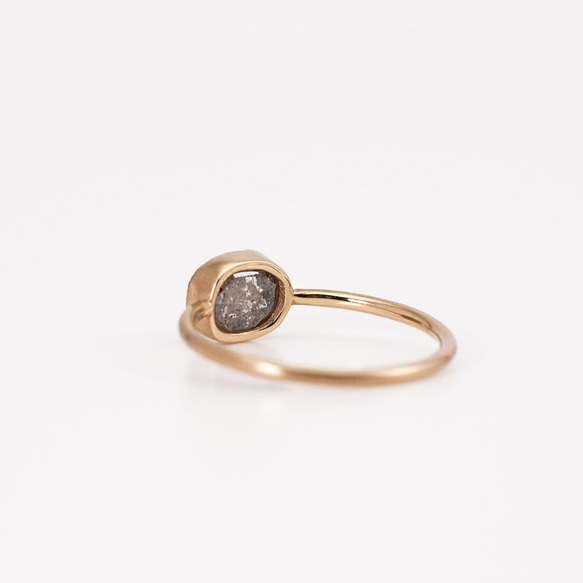 Natural diamond ring / Oval rosecut 4枚目の画像
