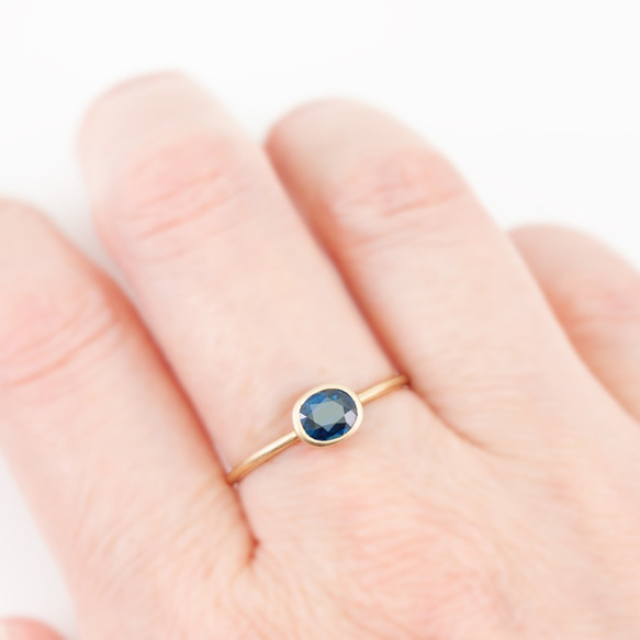 【50％OFF】K18 Sapphire ring / Oval【期間限定価格】 6枚目の画像