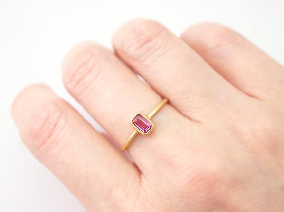 【50％OFF】K18 Tourmaline Ring / Pink【期間限定価格】 5枚目の画像