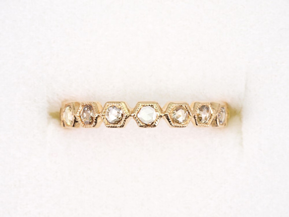 Rosecut Diamond Eternity Ring / Hexagon 3枚目の画像