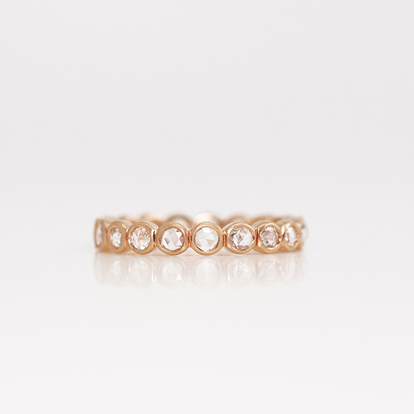 【50％OFF】K18 Rosecut Diamond Eternity Ring【期間限定価格】 1枚目の画像