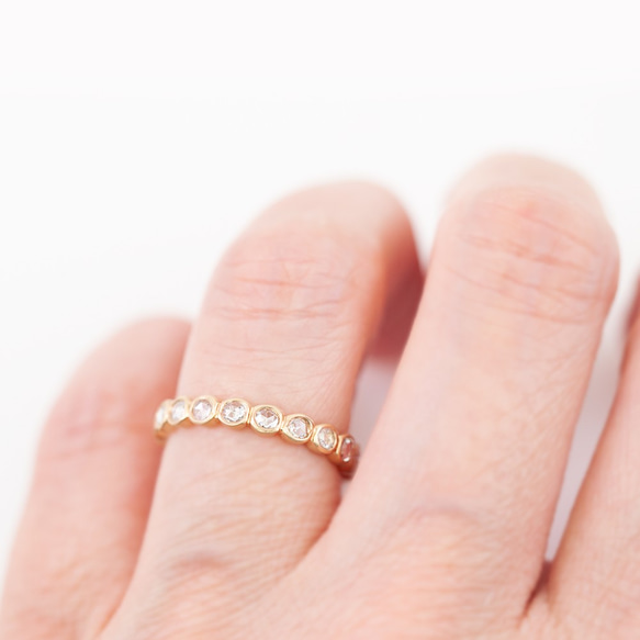【50％OFF】K18 Rosecut Diamond Eternity Ring【期間限定価格】 4枚目の画像