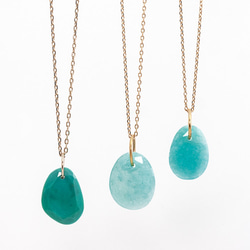 K18 Amazonite charm necklace 5枚目の画像